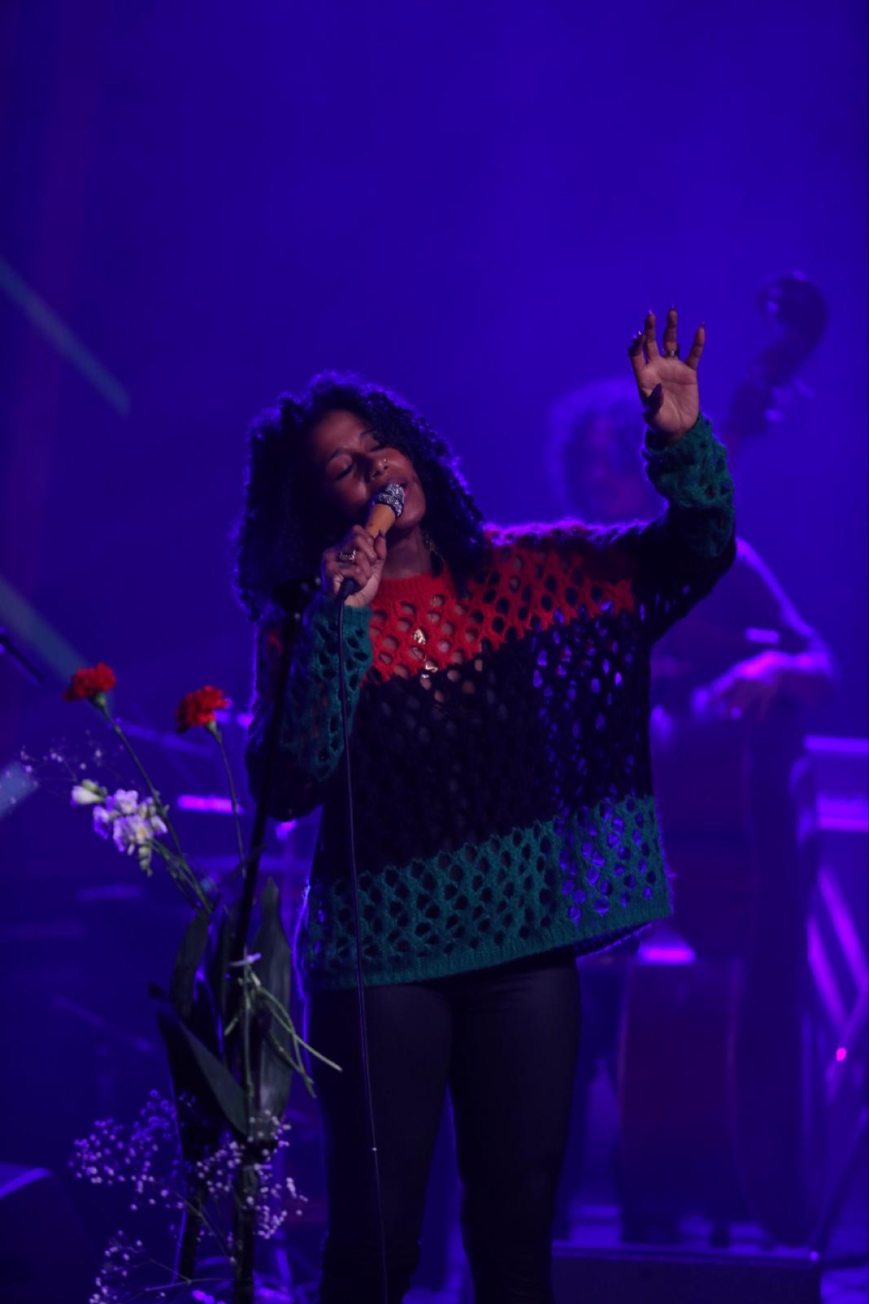 Aja Monet performing at Artists for Humanity